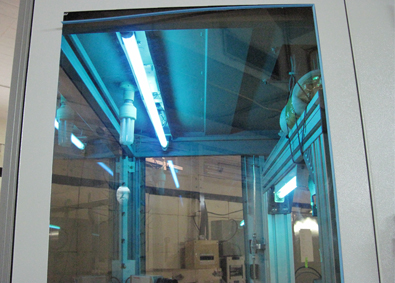 ASPIRE Inside showing UV Tube for decontamination