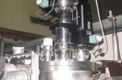 Materials science beamline irradiation chamber in beamhall II.