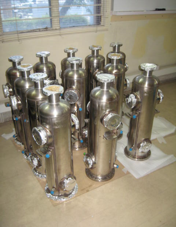 The indigenously fabricated resonators from bulk production and their tuner bellows..